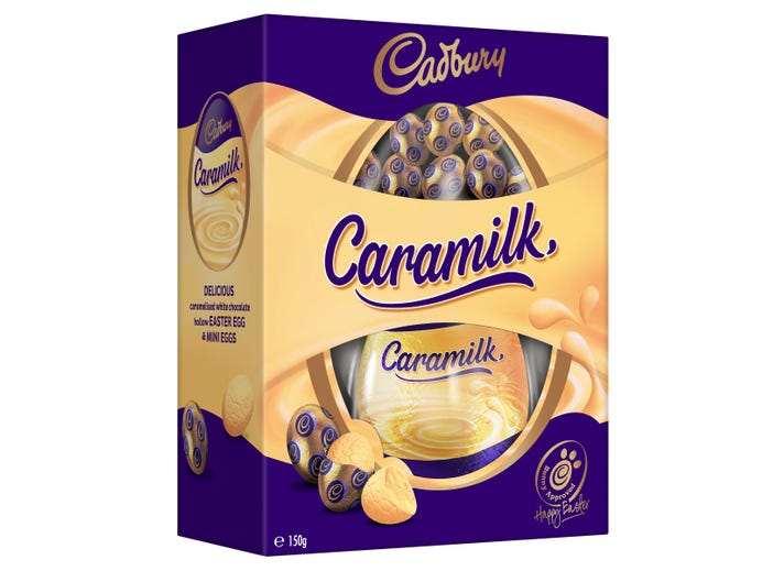 Cadbury Caramilk Easter Egg Gift Box 150g Candy Bar Sydney
